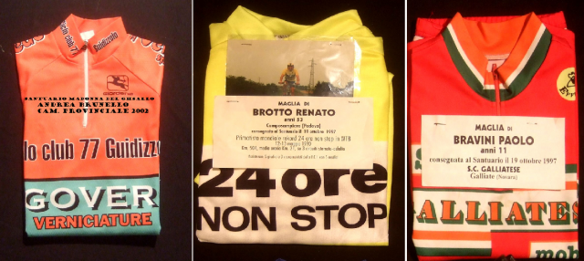 maglie donate al Santuario della Madonna del Ghisallo